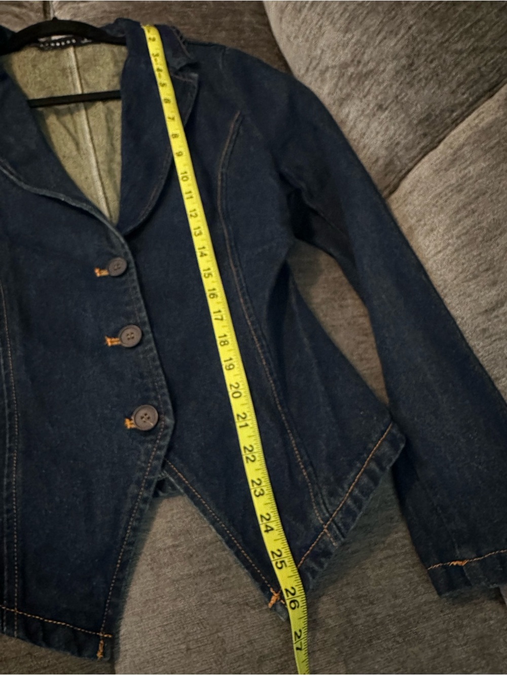 LIONESS Denim Dark Wash Blazer Jacket Size Small - Picture 10 of 10